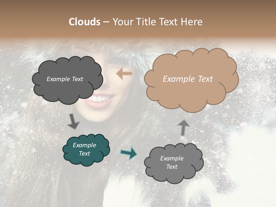 Frost Fashion Blue PowerPoint Template