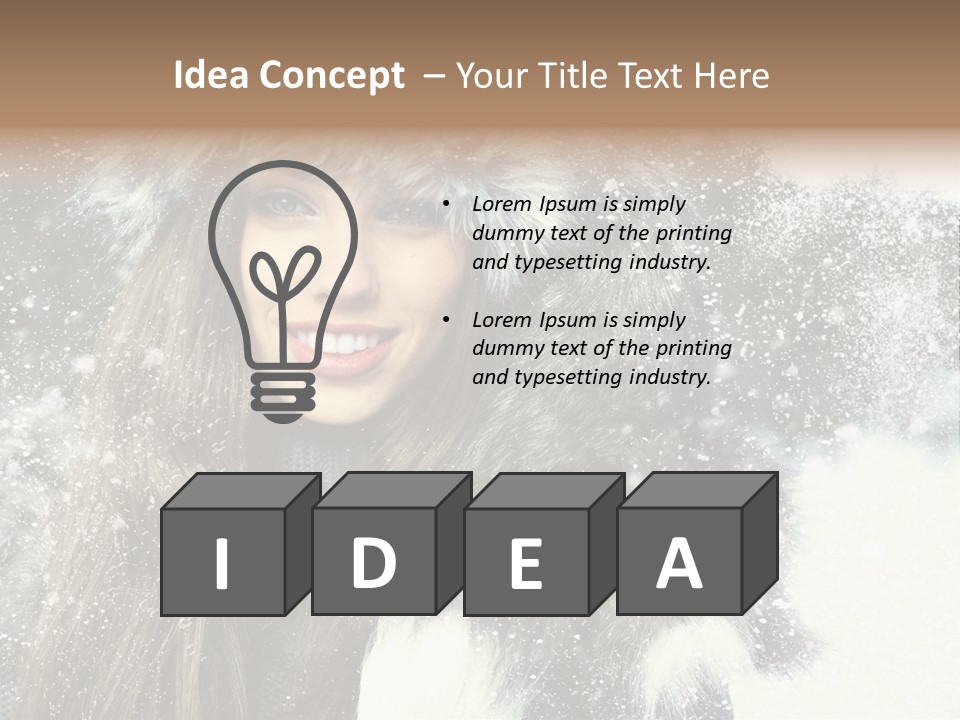 Frost Fashion Blue PowerPoint Template