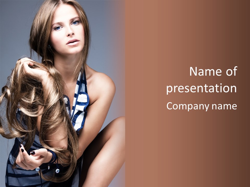 Face Model Elegant PowerPoint Template