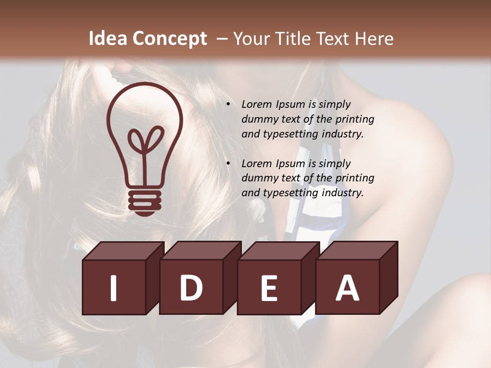 Face Model Elegant PowerPoint Template