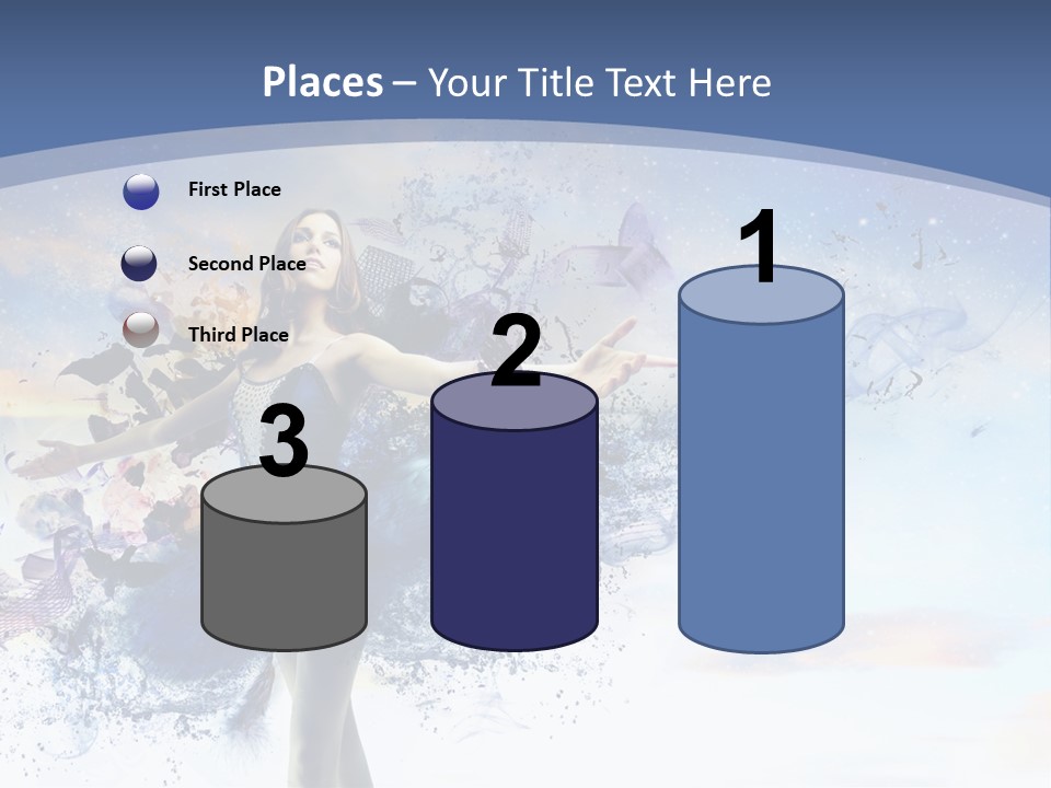 Dimensional Ballerina Beauty PowerPoint Template