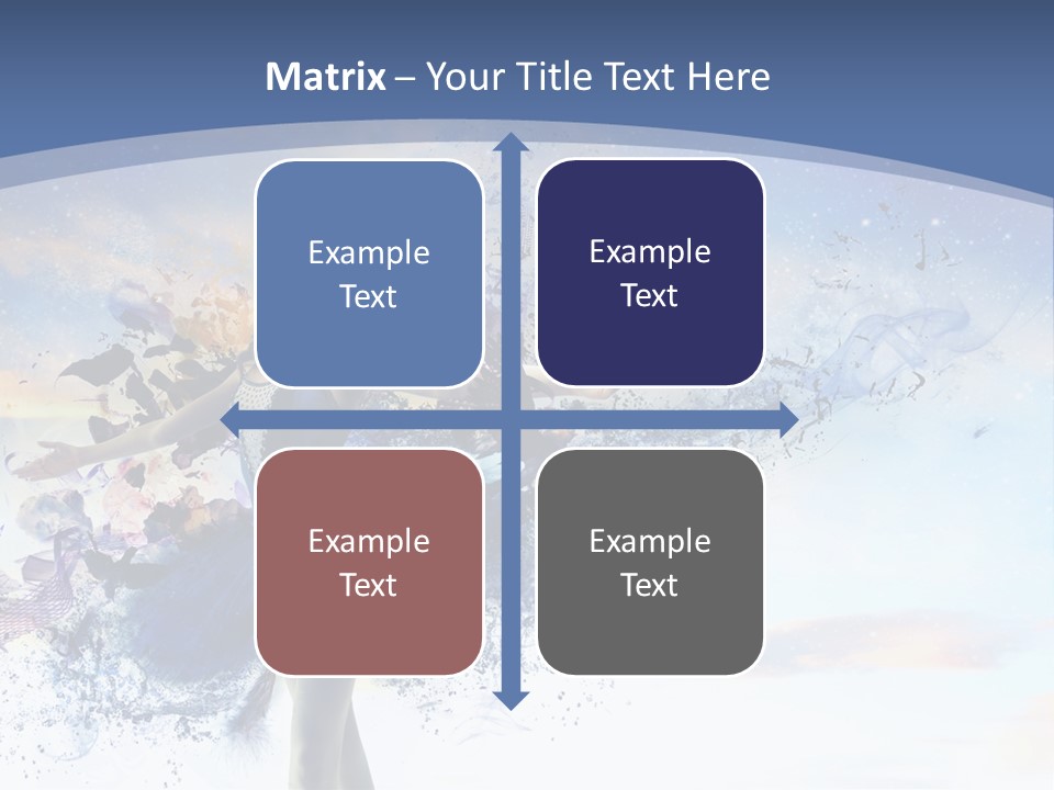 Dimensional Ballerina Beauty PowerPoint Template