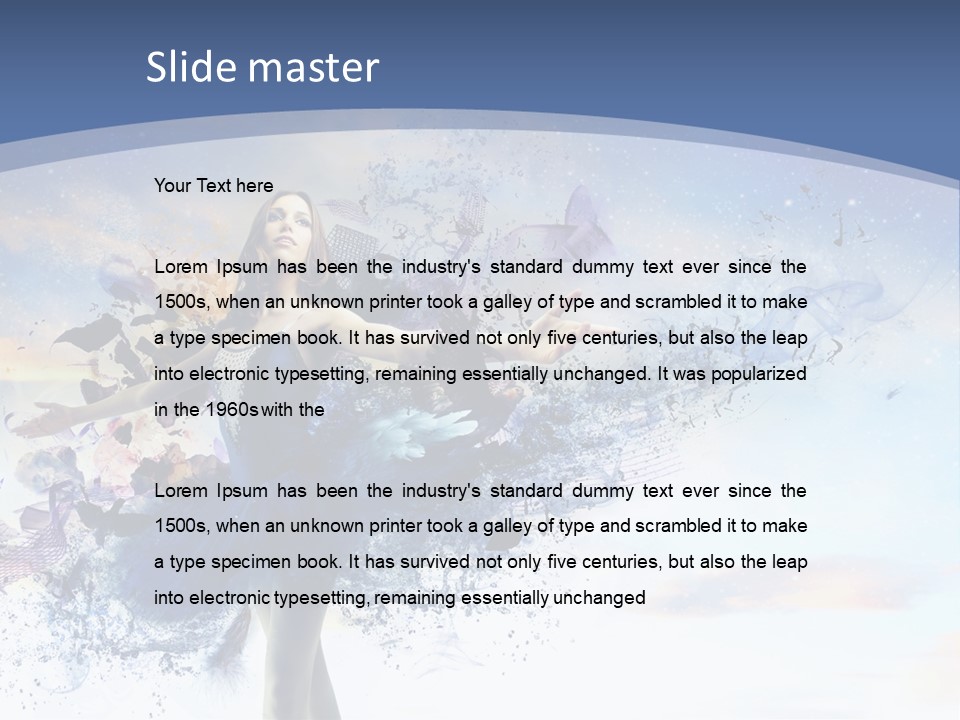 Dimensional Ballerina Beauty PowerPoint Template