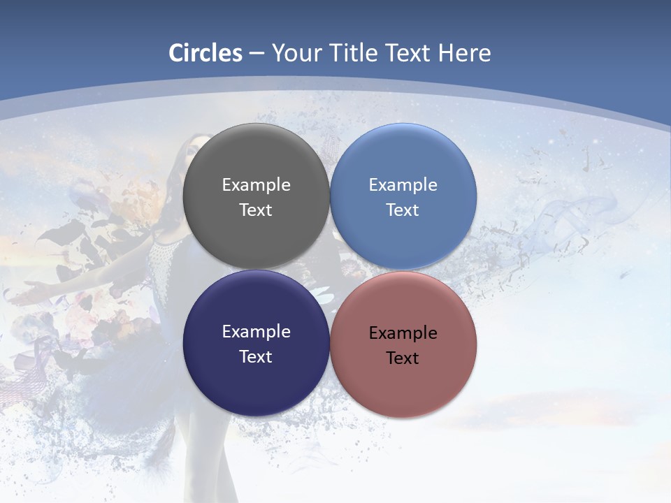 Dimensional Ballerina Beauty PowerPoint Template