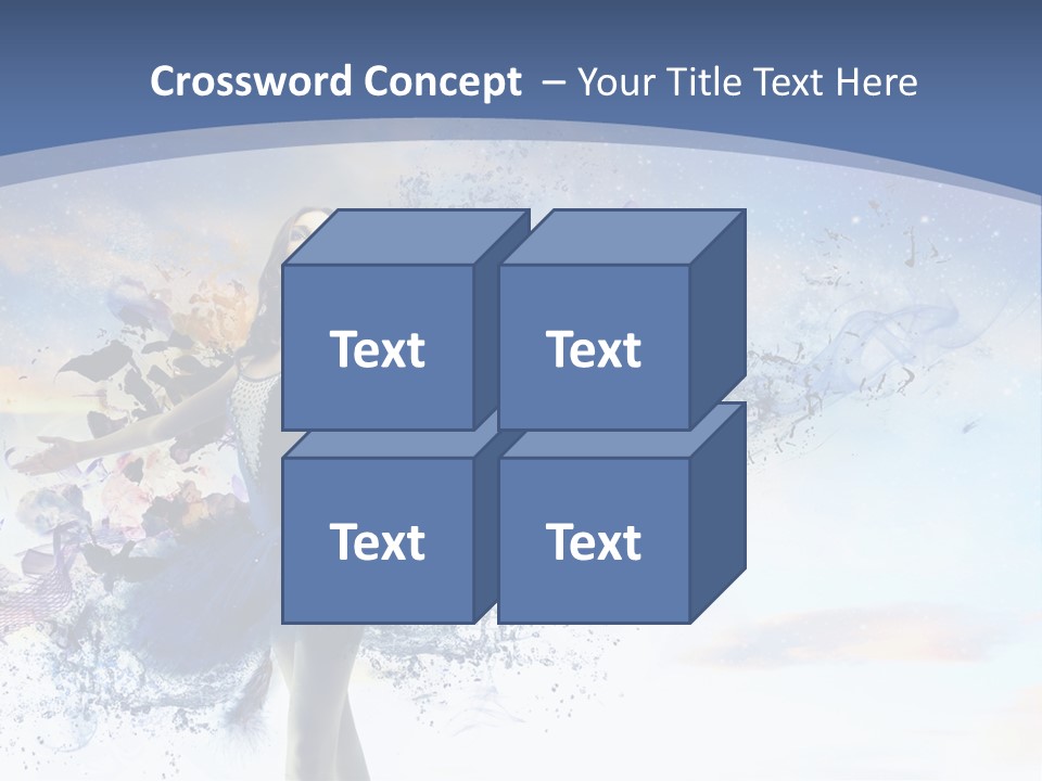 Dimensional Ballerina Beauty PowerPoint Template