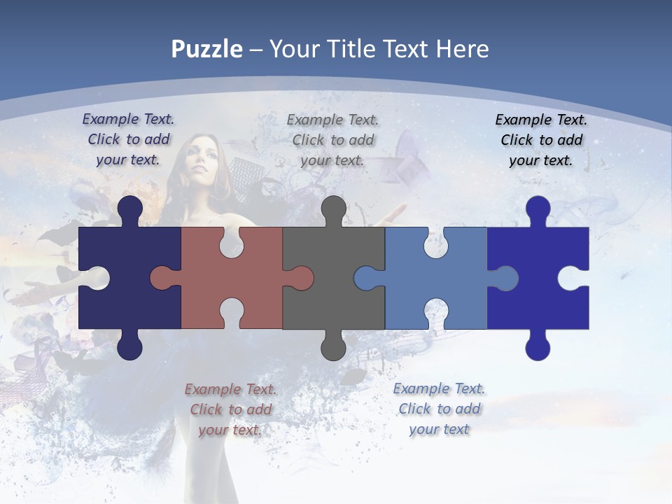 Dimensional Ballerina Beauty PowerPoint Template