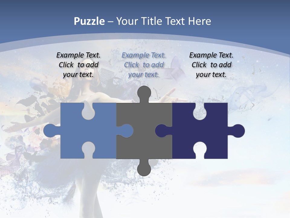 Dimensional Ballerina Beauty PowerPoint Template