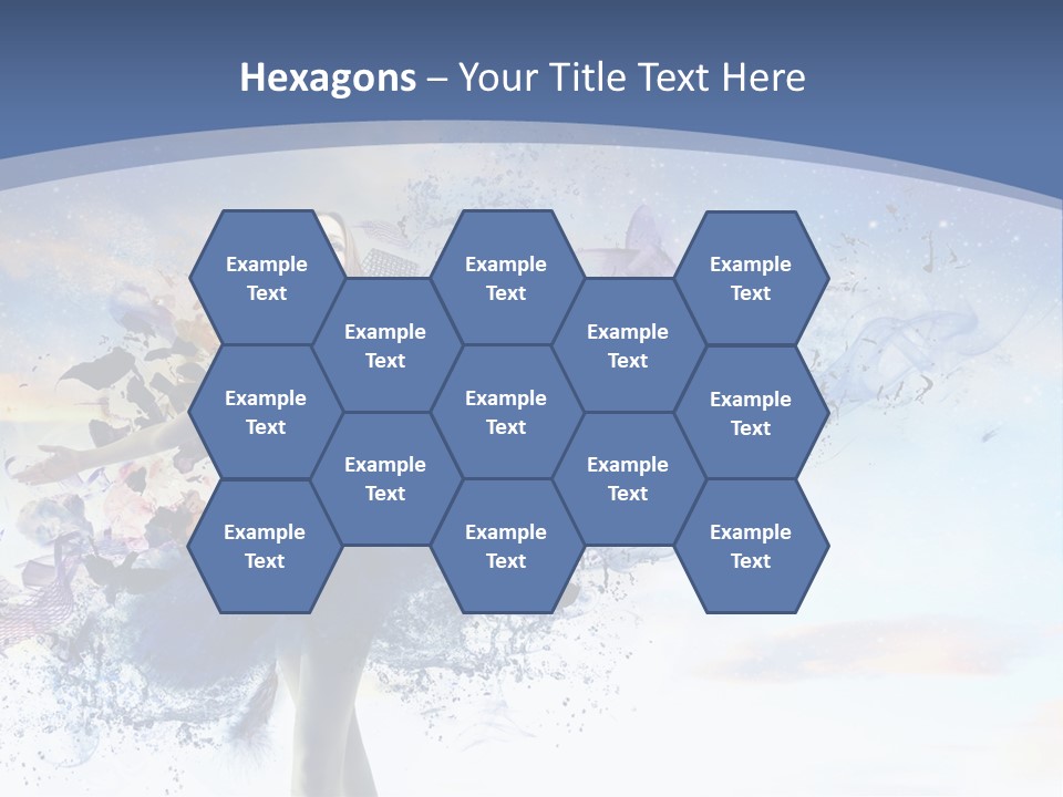 Dimensional Ballerina Beauty PowerPoint Template