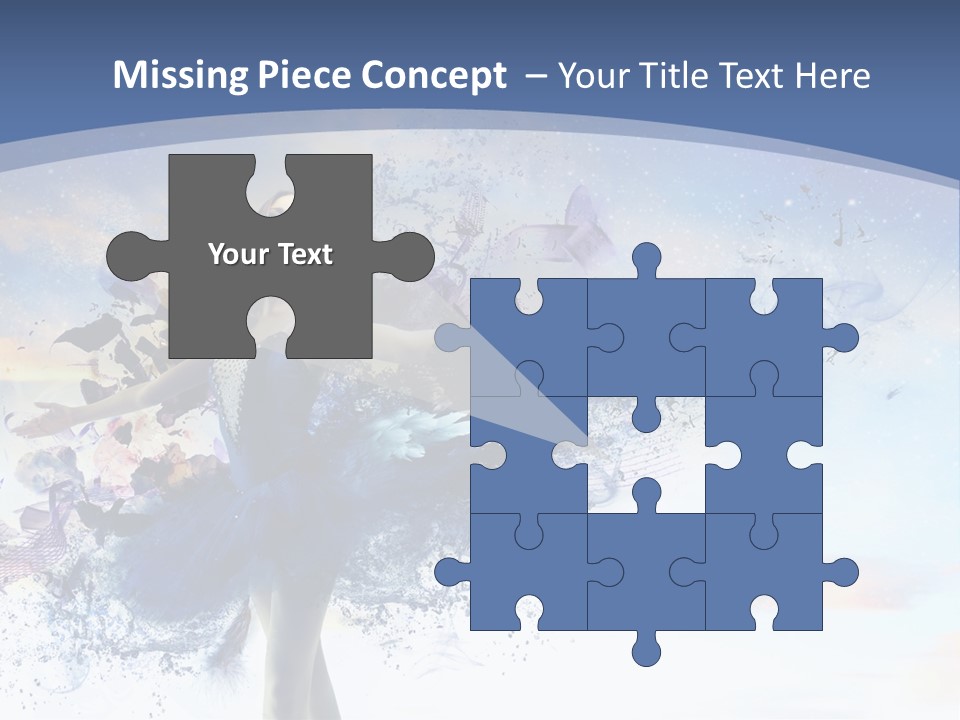 Dimensional Ballerina Beauty PowerPoint Template