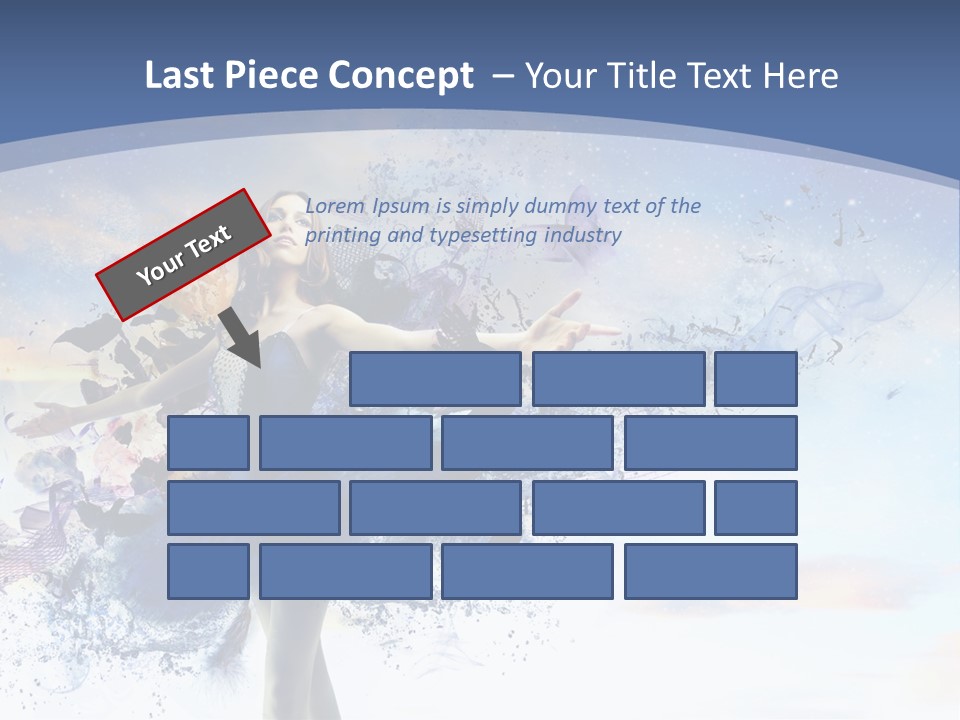 Dimensional Ballerina Beauty PowerPoint Template