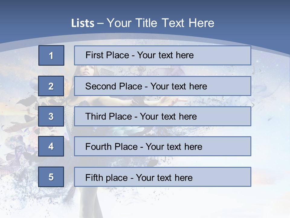 Dimensional Ballerina Beauty PowerPoint Template