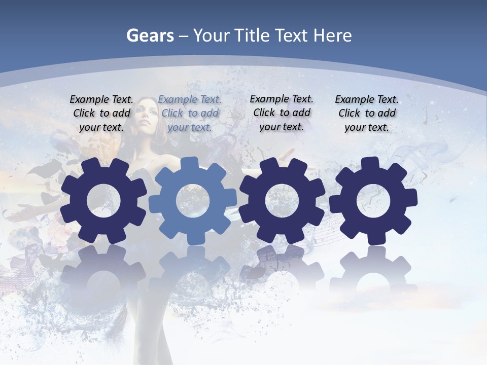 Dimensional Ballerina Beauty PowerPoint Template