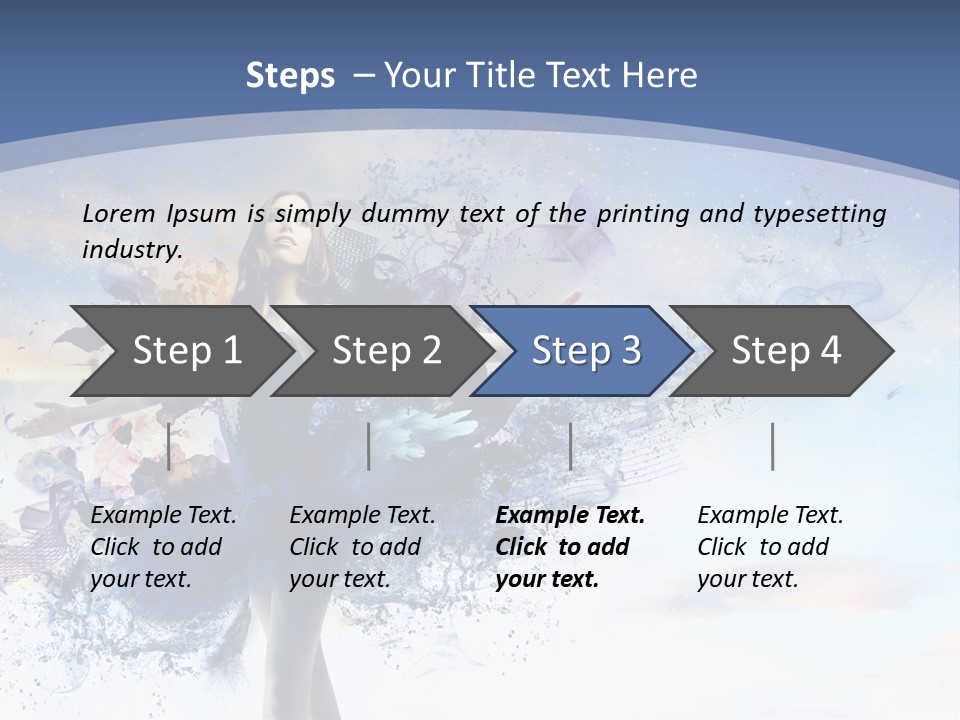 Dimensional Ballerina Beauty PowerPoint Template