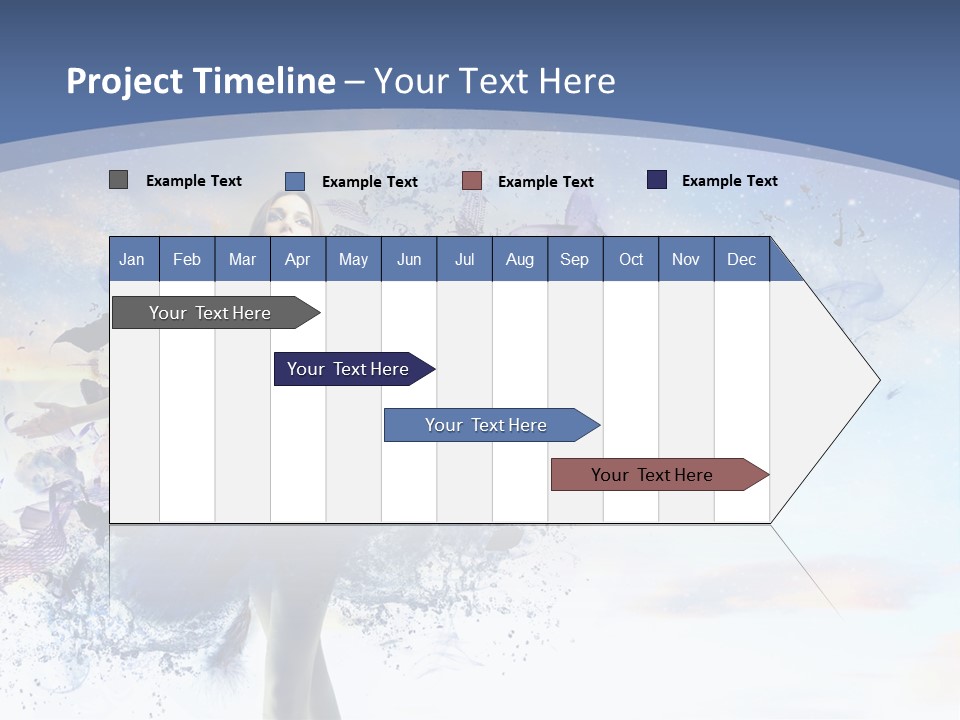 Dimensional Ballerina Beauty PowerPoint Template