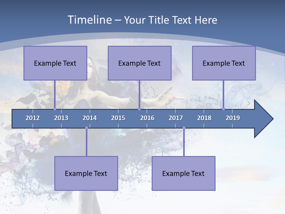 Dimensional Ballerina Beauty PowerPoint Template