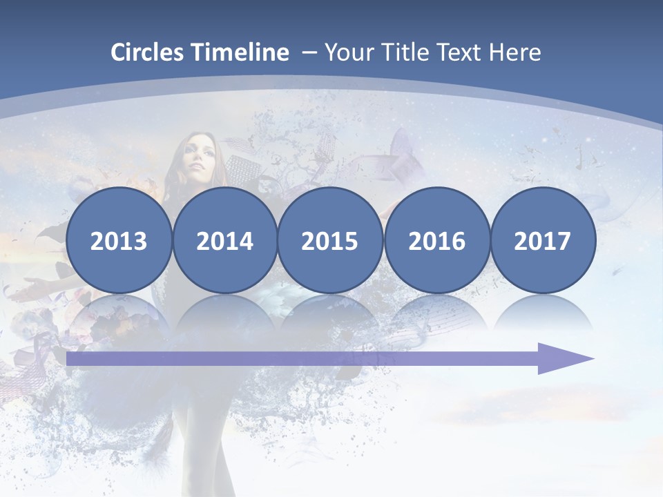 Dimensional Ballerina Beauty PowerPoint Template