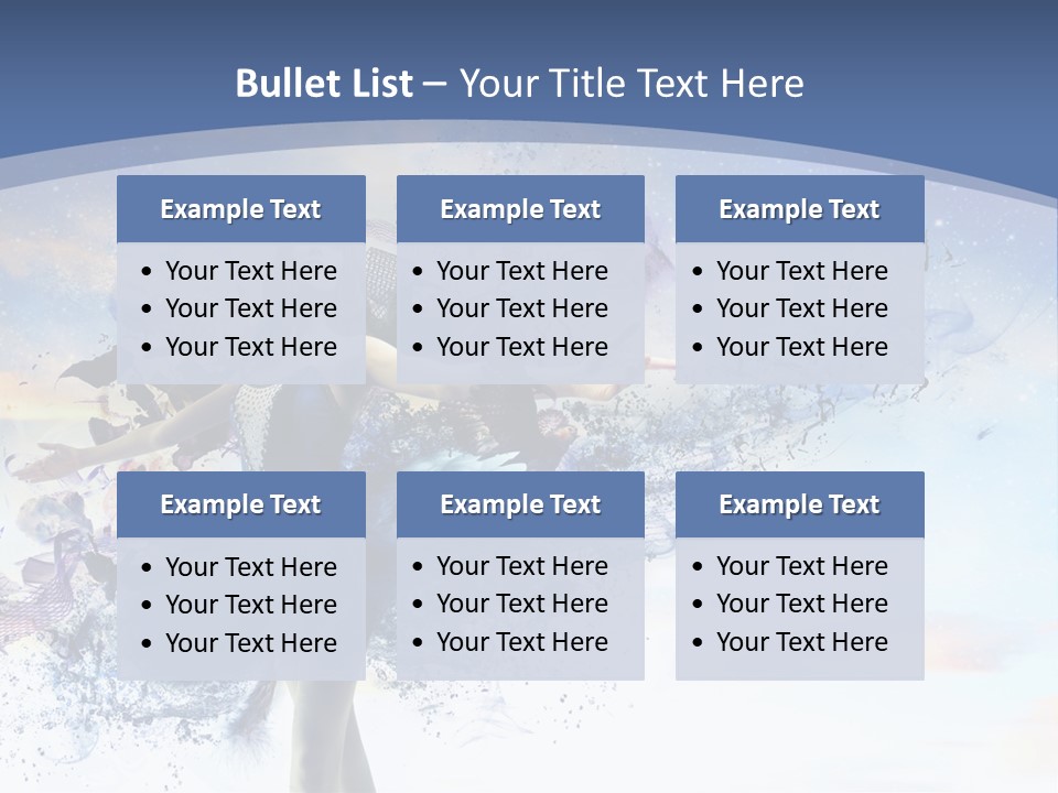 Dimensional Ballerina Beauty PowerPoint Template
