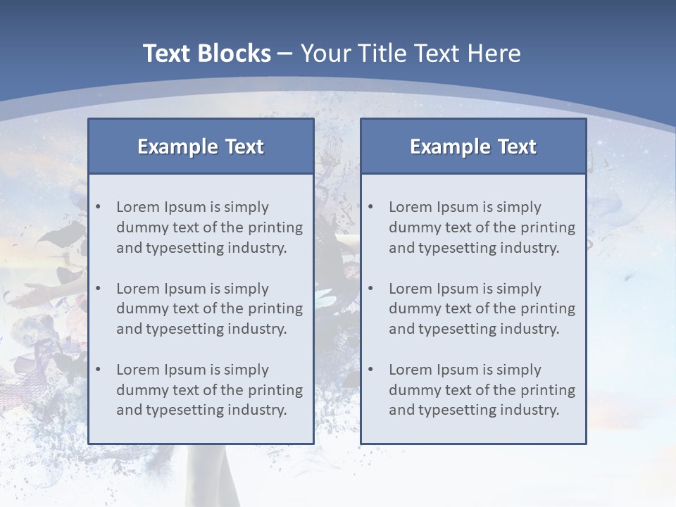Dimensional Ballerina Beauty PowerPoint Template