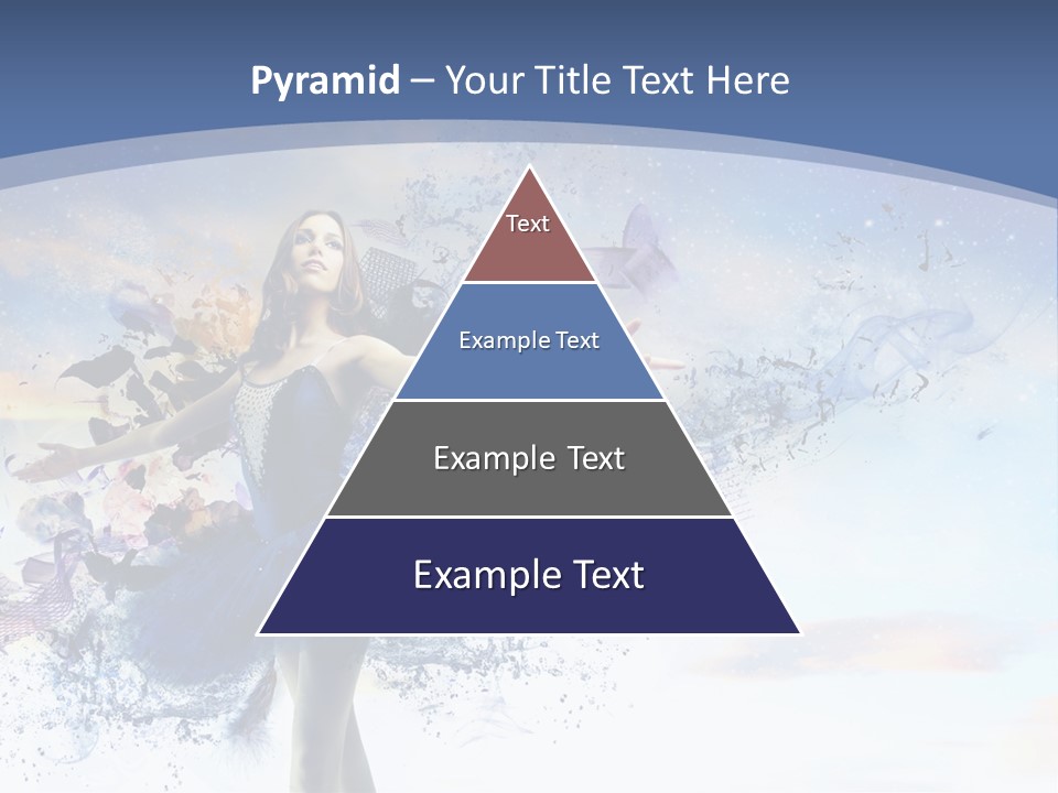 Dimensional Ballerina Beauty PowerPoint Template