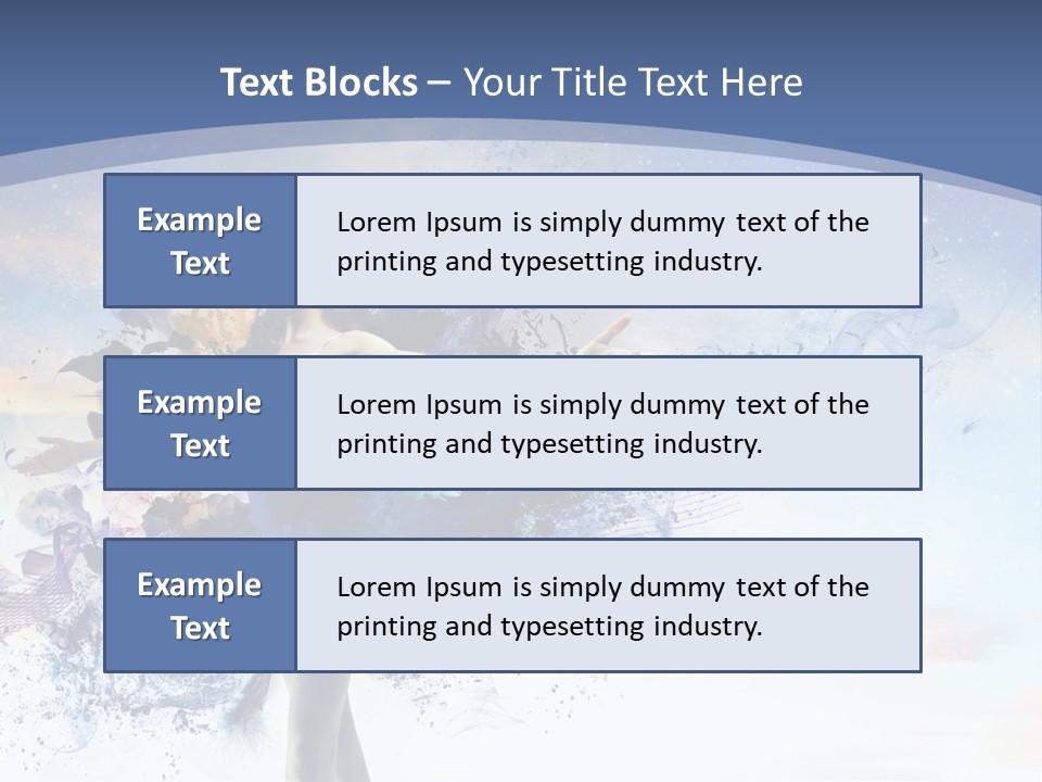 Dimensional Ballerina Beauty PowerPoint Template