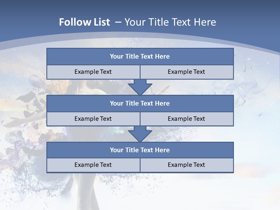 Dimensional Ballerina Beauty PowerPoint Template