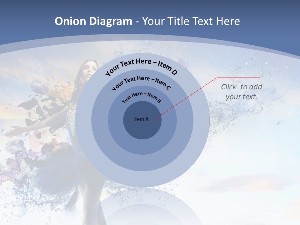 Dimensional Ballerina Beauty PowerPoint Template