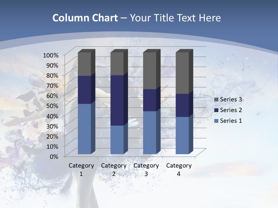 Dimensional Ballerina Beauty PowerPoint Template
