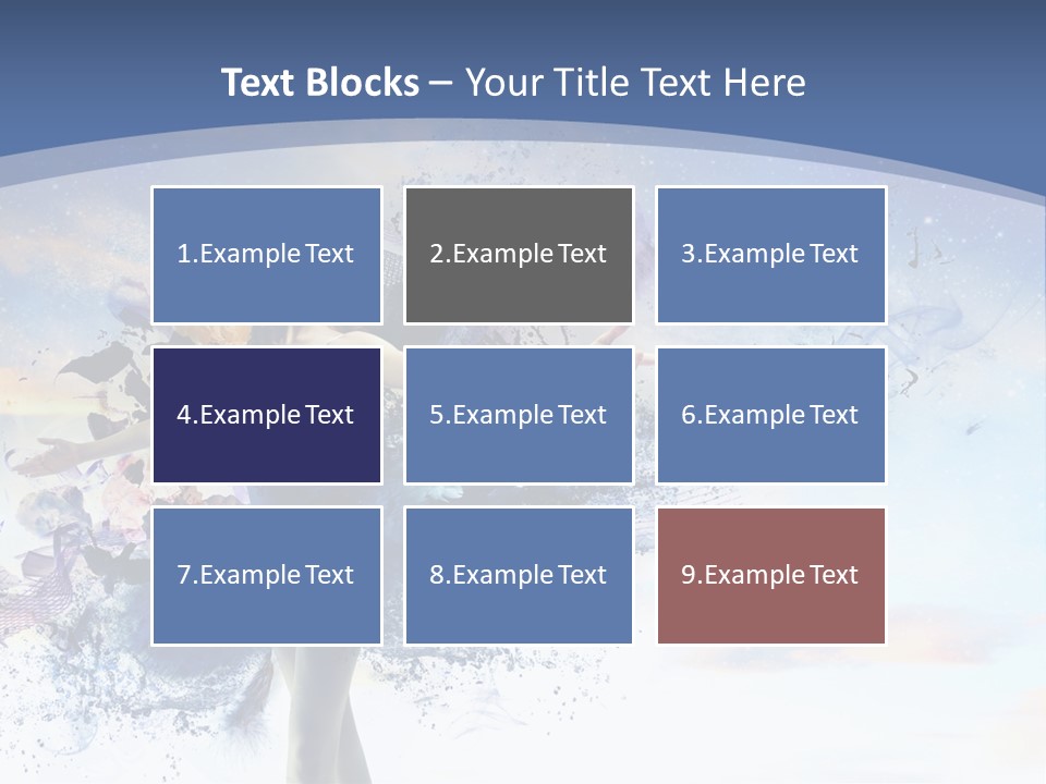 Dimensional Ballerina Beauty PowerPoint Template