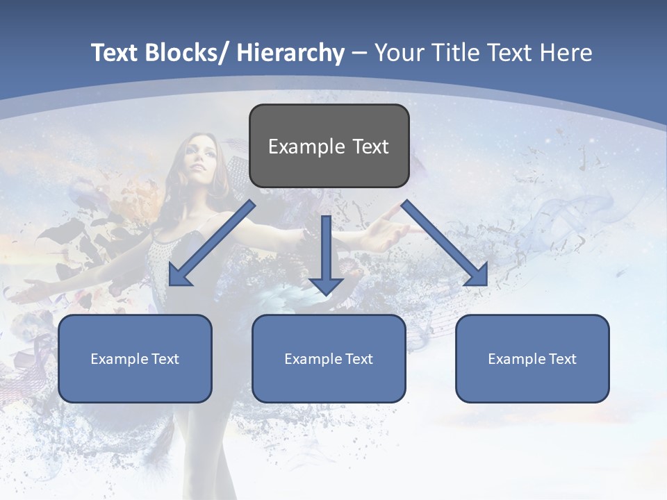 Dimensional Ballerina Beauty PowerPoint Template