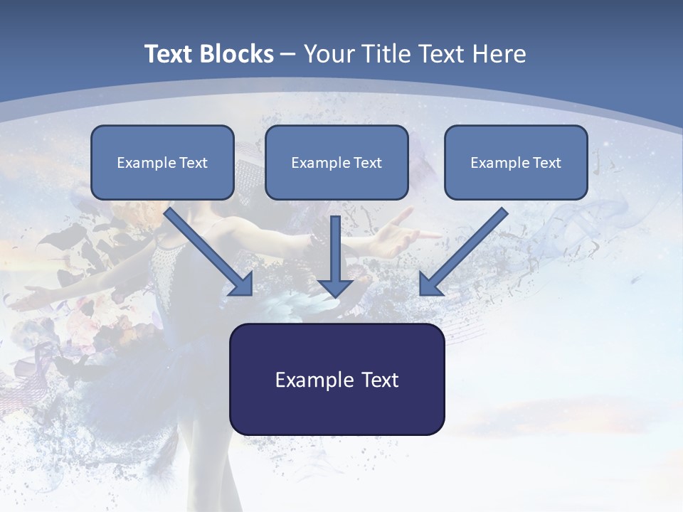 Dimensional Ballerina Beauty PowerPoint Template