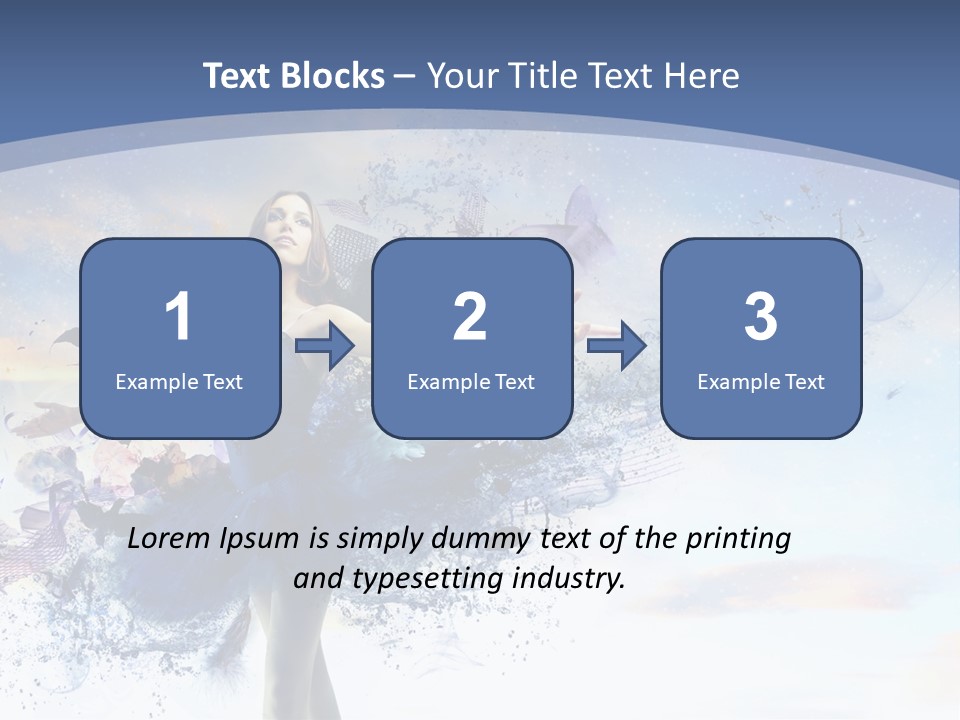 Dimensional Ballerina Beauty PowerPoint Template