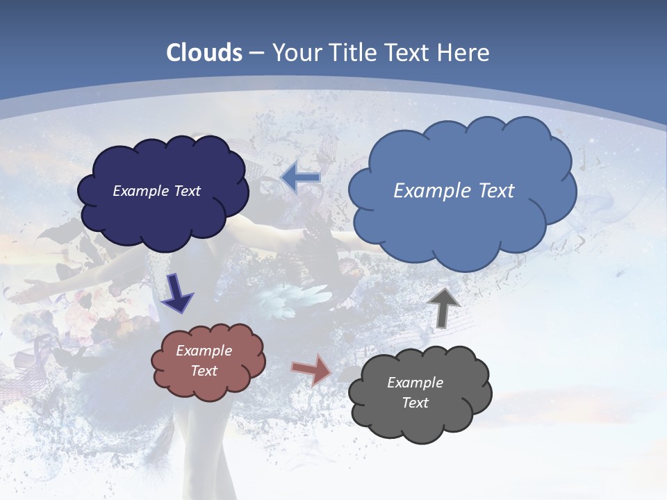 Dimensional Ballerina Beauty PowerPoint Template