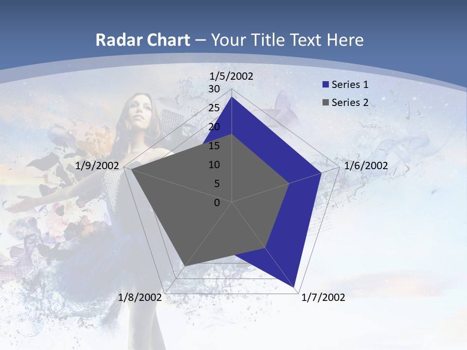 Dimensional Ballerina Beauty PowerPoint Template