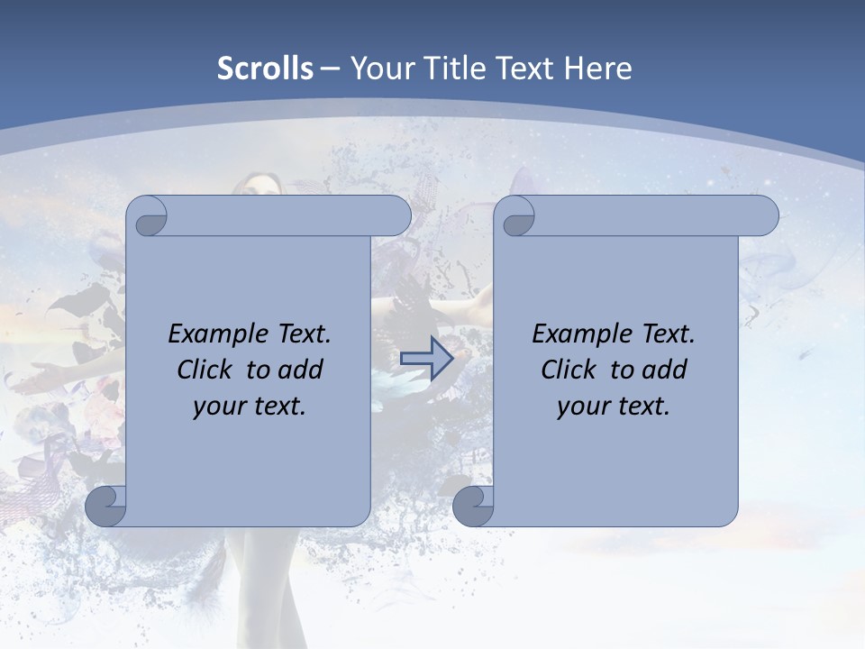 Dimensional Ballerina Beauty PowerPoint Template
