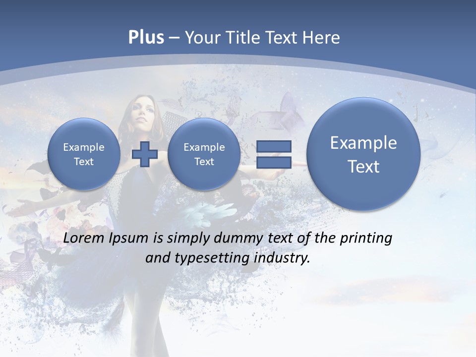 Dimensional Ballerina Beauty PowerPoint Template