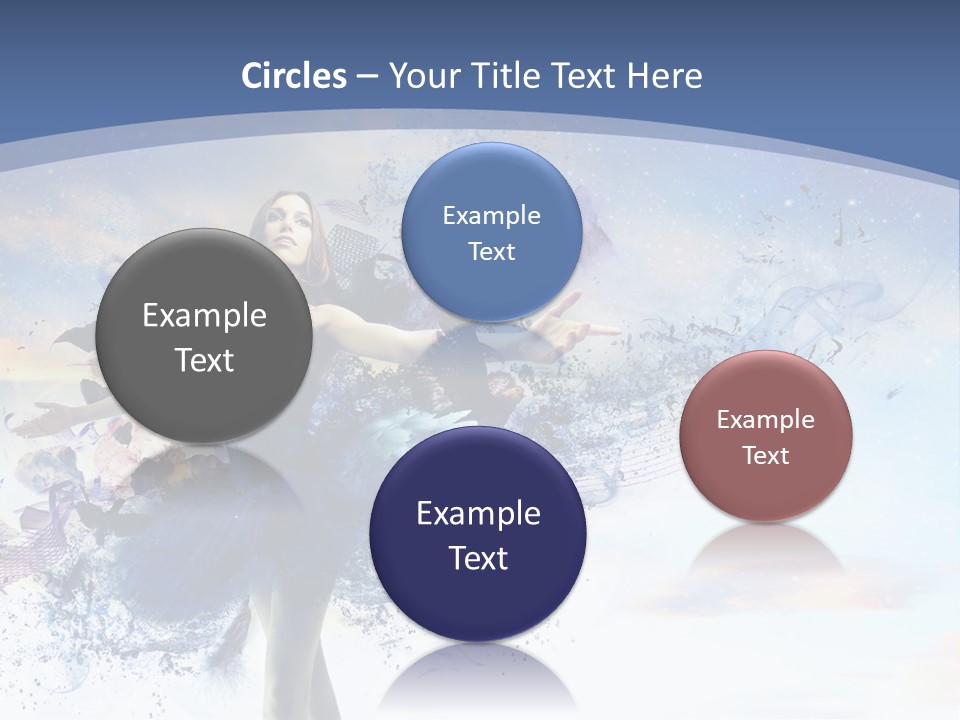 Dimensional Ballerina Beauty PowerPoint Template