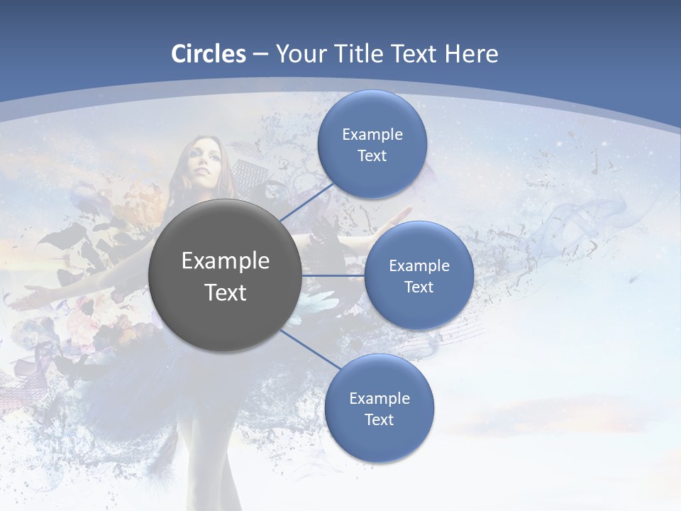 Dimensional Ballerina Beauty PowerPoint Template