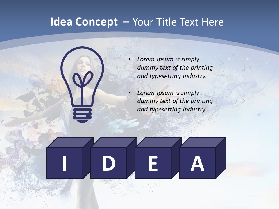 Dimensional Ballerina Beauty PowerPoint Template