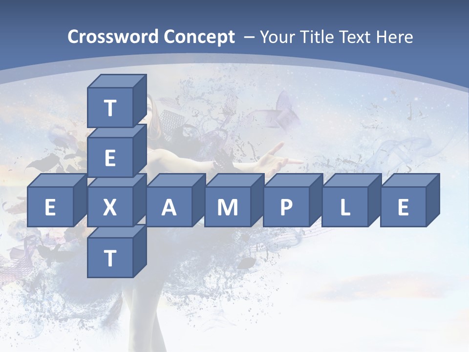 Dimensional Ballerina Beauty PowerPoint Template
