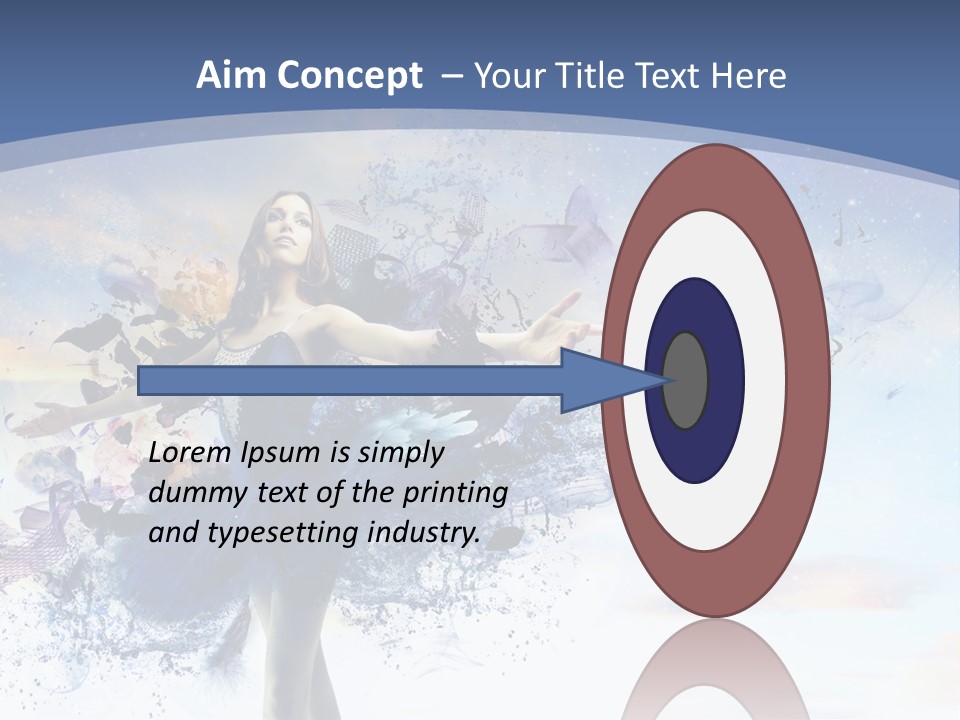 Dimensional Ballerina Beauty PowerPoint Template