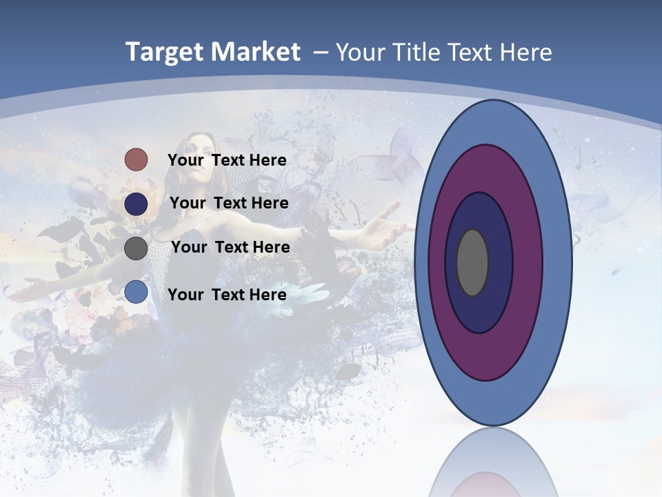 Dimensional Ballerina Beauty PowerPoint Template