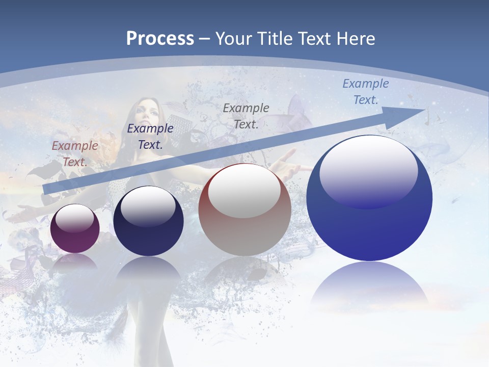 Dimensional Ballerina Beauty PowerPoint Template