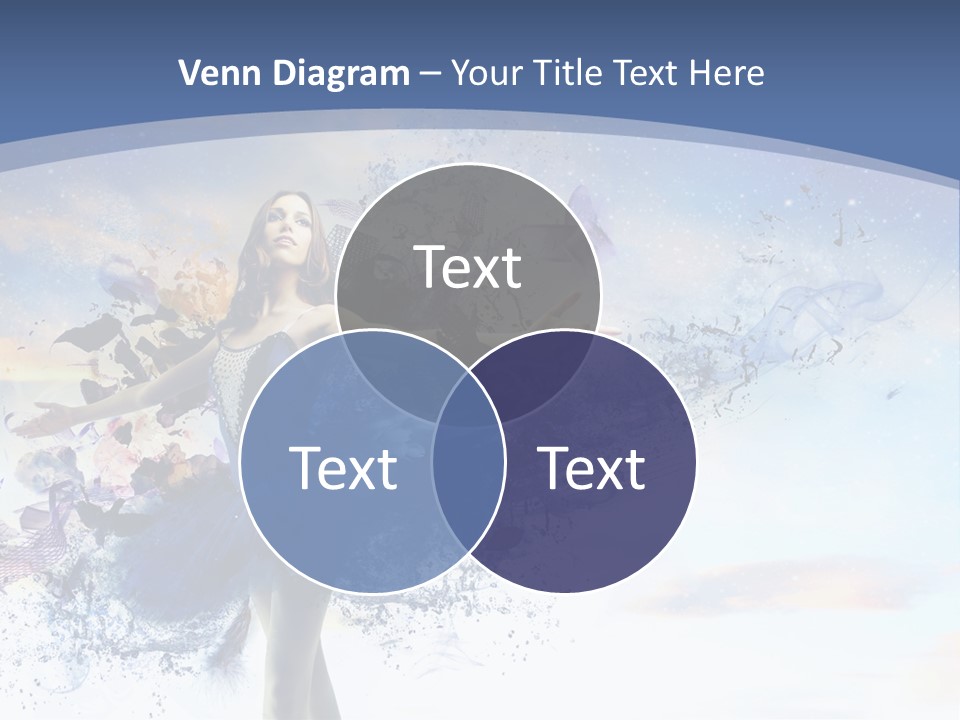 Dimensional Ballerina Beauty PowerPoint Template