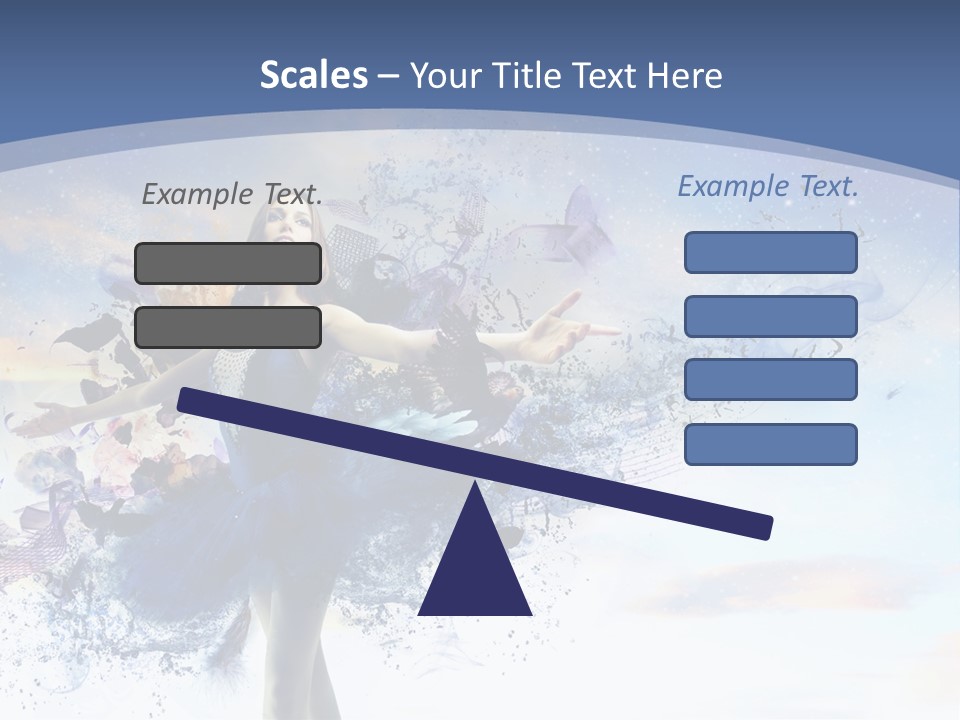 Dimensional Ballerina Beauty PowerPoint Template