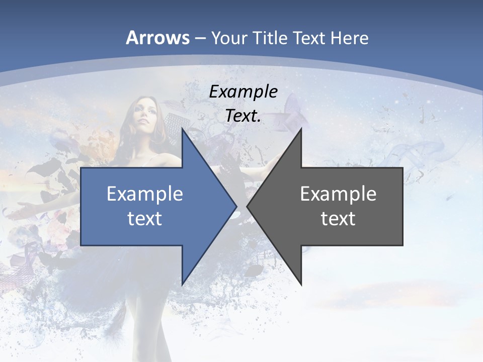 Dimensional Ballerina Beauty PowerPoint Template