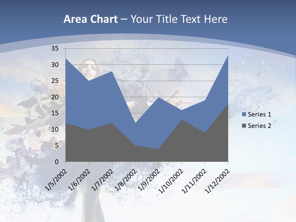 Dimensional Ballerina Beauty PowerPoint Template