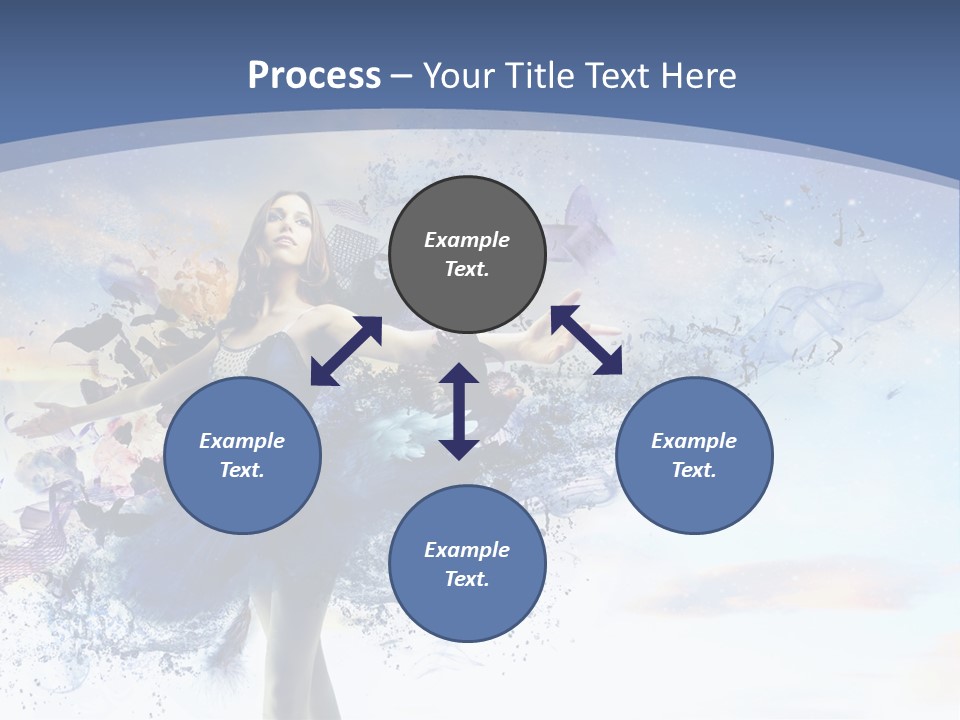 Dimensional Ballerina Beauty PowerPoint Template