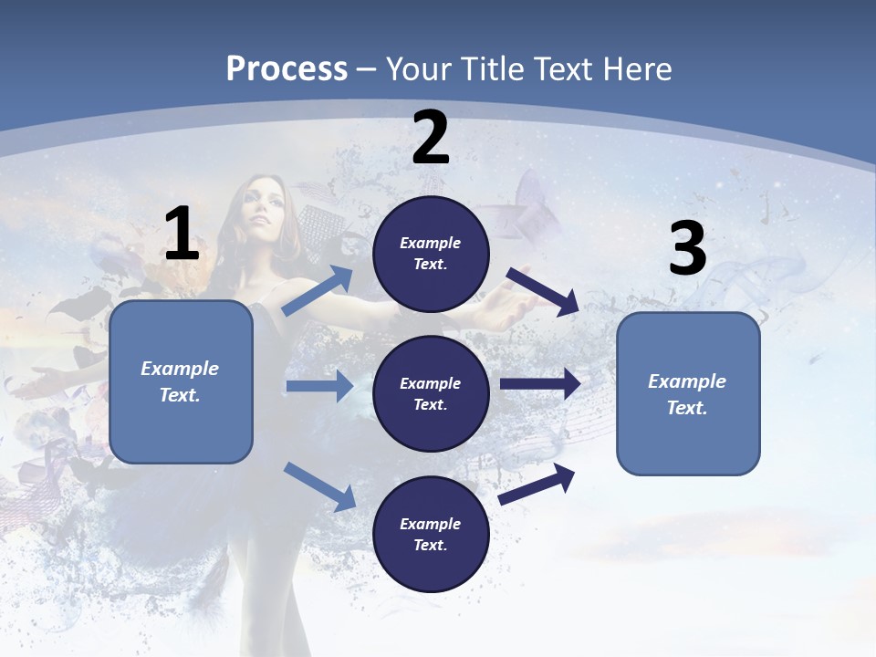 Dimensional Ballerina Beauty PowerPoint Template