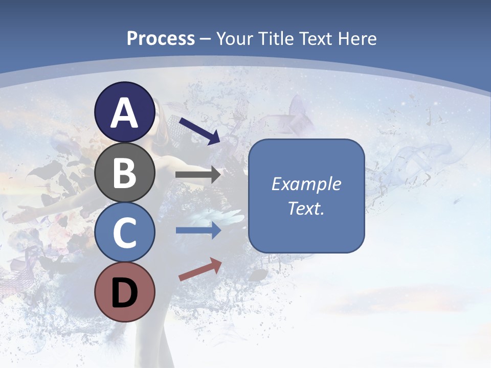 Dimensional Ballerina Beauty PowerPoint Template