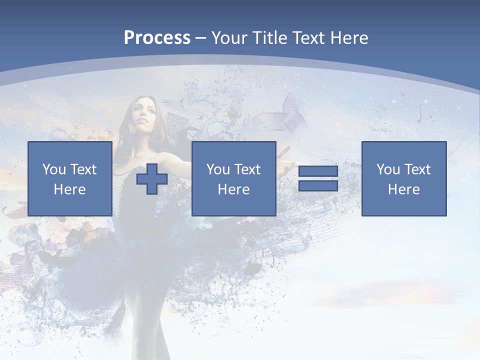 Dimensional Ballerina Beauty PowerPoint Template